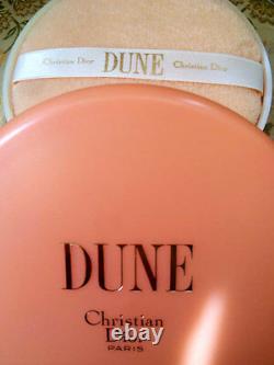 100% Authentic Huge Rare Dior Dune Vintage Perfumed Talcum Dusting Powder&puff