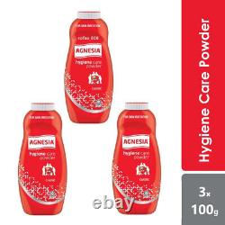 100G x 3 BOTTLES AGNESIA ANTIBACTERIAL HYGIENE CARE POWDER FOR PRICKLY HEAT RASH