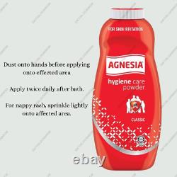 100G x 3 BOTTLES AGNESIA ANTIBACTERIAL HYGIENE CARE POWDER FOR PRICKLY HEAT RASH