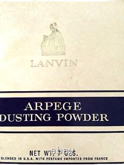 1960s LANVIN ARPEGE DUSTING PERFUMED POWDER BOX & PUFF Vintage CAMERA GLARE NOS