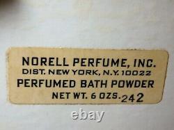 1970's Vintage Norell Perfumed Bath Powder RARE Snap Closure box ORIGINAL 6 oz