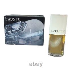 2 Coty EMERAUDE Products Brilliant Facets Powder 5Oz + Cologne Spray. 80 Fl Oz