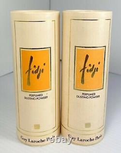 (2) Guy Laroche FIDJI Perfumed Dusting Powder VINTAGE RARE ORIGINAL by COSMAIR