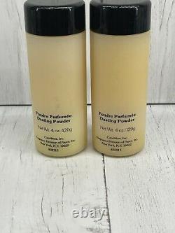 2 Pavlova Paris 1922 Perfumed Dusting Powder Payot 4 oz Bottles Vintage Partial