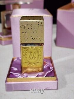 3- Vintage Rare Fashion Two Twenty U-Bath Oil Perfume Powder Purple Silk Boxes