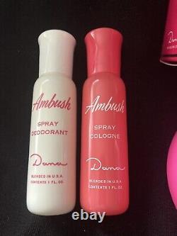 4 PC DANA AMBUSH TENDER MUSK COLOGNE 1 Oz DUSTING POWDER 4 Oz DEODORANT 1 Oz NOS