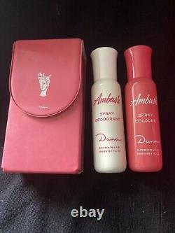 4 PC DANA AMBUSH TENDER MUSK COLOGNE 1 Oz DUSTING POWDER 4 Oz DEODORANT 1 Oz NOS