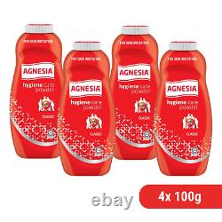 4x AGNESIA Hygiene Care Antibacterial Body Dusting Powder 100g