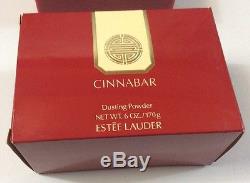 6 oz Cinnabar Dusting Powder Estee Lauder 170 g Red Box Scented Perfumed NIB Vtg