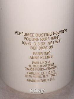 ANNE KLEIN II Perfume Dusting Powder Pre-Barcode NEW In Box 3.3 Oz RARE Vintage