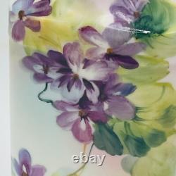 Antique Hand Painted Nippon Dusting Shaker Powder Perfume Talc Vanity Pansies