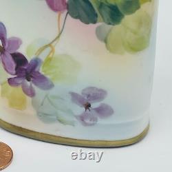 Antique Hand Painted Nippon Dusting Shaker Powder Perfume Talc Vanity Pansies
