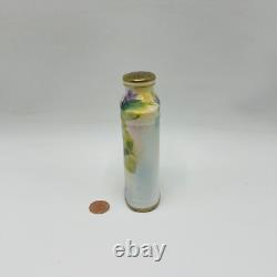 Antique Hand Painted Nippon Dusting Shaker Powder Perfume Talc Vanity Pansies