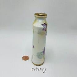 Antique Hand Painted Nippon Dusting Shaker Powder Perfume Talc Vanity Pansies