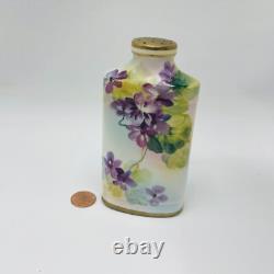 Antique Hand Painted Nippon Dusting Shaker Powder Perfume Talc Vanity Pansies