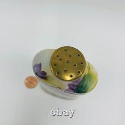 Antique Hand Painted Nippon Dusting Shaker Powder Perfume Talc Vanity Pansies