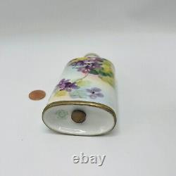 Antique Hand Painted Nippon Dusting Shaker Powder Perfume Talc Vanity Pansies