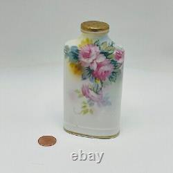 Antique Hand Painted Nippon Dusting Shaker Powder Perfume Talc Vanity Roses