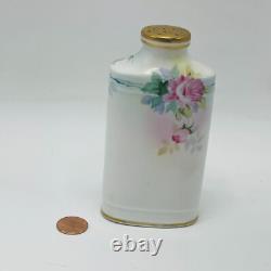 Antique Hand Painted Nippon Dusting Shaker Powder Perfume Talc Vanity Roses