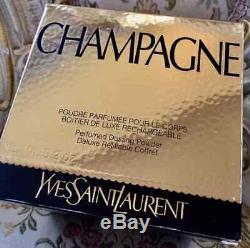 BEYOND SUPER RARE HUGE 150G YSL Champagne VINTAGE PERFUMED TALCUM DUSTING POWDER