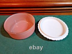 Bijan Perfumed Dusting Powder In Fireking Vitrock Milk Glass Jar, Unused, 4.5 D