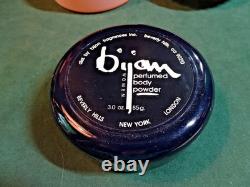 Bijan Perfumed Dusting Powder In Fireking Vitrock Milk Glass Jar, Unused, 4.5 D