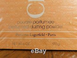 CHLOE Perfumed Dusting Powder Lagerfeld 6 oz / 170g New in Box SEALED Talc