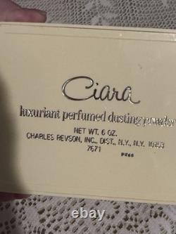 CIARA BY CHARLES REVSON Luxurious Perfume Dusting Powder New Opened Celluloid