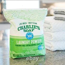 Charlie's Soap Laundry Powder (300 Loads, 1 Pack) Fragrance Free Hypoallergenic