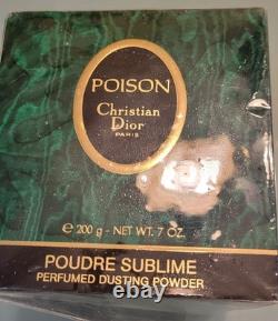 Christian Dior 7 Oz 200g POISON Perfume Dusting Powder Poudre Sublime SEALED BOX