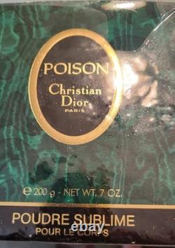 Christian Dior 7 Oz 200g POISON Perfume Dusting Powder Poudre Sublime SEALED BOX