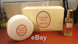 Christian Dior Diorissimo Cologne & Perfume Dusting Powder Gift Set vintage Box