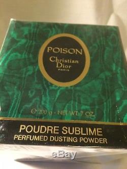 Christian Dior Poison Perfume Dusting Powder Bath Powder 7 Oz New Sealed Rare