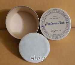 Coty L'Aimant Dusting Powder Evening Paris Bourjois Jeffersn Monticello Puff Box