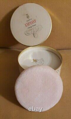 Coty L'Aimant Dusting Powder Evening Paris Bourjois Jeffersn Monticello Puff Box