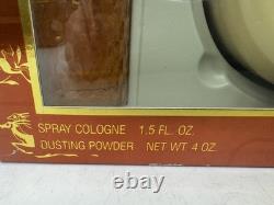 Coty Wild Musk Gift Set Spray Cologne 1.5 fl oz & Dusting Powder 4 oz VTG NOS
