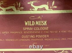 Coty Wild Musk Gift Set Spray Cologne 1.5 fl oz & Dusting Powder 4 oz VTG NOS Coty Wild Musk Gift Set Spray Cologne 1.5 fl oz & Dusting Powder 4 oz VTG NOS