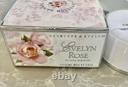 Crabtree & Evelyn Evelyn Rose Perfumed Dusting Powder 3.4 oz With Puff NEW