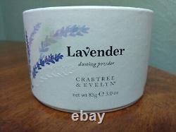 Crabtree & Evelyn Lavender Dusting Powder & Puff 3 oz New Sealed