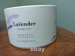 Crabtree & Evelyn Lavender Dusting Powder & Puff 3 oz New Sealed