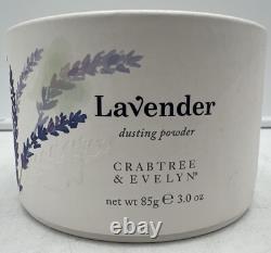 Crabtree & Evelyn Lavender Dusting Powder & Puff, 3oz / 85g, BRAND NEW, SEALED