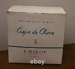 Crepe De Chine Parfum Dusting Powder 8 Oz. F. Millot New In Box Vintage