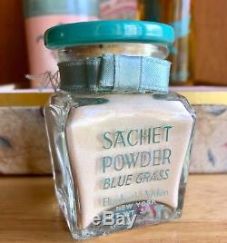 Elizabeth Arden Blue Grass Box Set Vintage Flower Mist Dusting + Sachet Powder