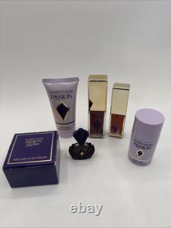 Elizabeth Taylor's Passion Vintage Lot Of Body Cream, Dusting Powder, & Perfume