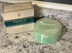 Emeraude Coty 4oz Dusting Perfume Body Powder with Puff NEW OLD STOCK Discontinued