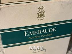 Emeraude Coty 4oz Dusting Perfume Body Powder with Puff NEW OLD STOCK Discontinued