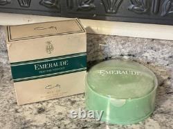 Emeraude Coty 4oz Dusting Perfume Body Powder with Puff NEW OLD STOCK Discontinued