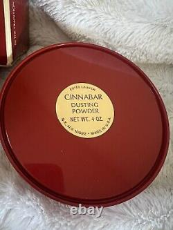 Estee Lauder CINNABAR Perfume Body Powder Dusting Powder 4 oz New Old Stock VTG