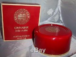 Estee Lauder Cinnabar Perfumed Dusting Powder 4 Oz Puff Box New