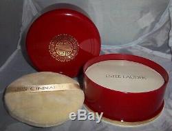 Estee Lauder Cinnabar Perfumed Dusting Powder 4 Oz Puff Box New